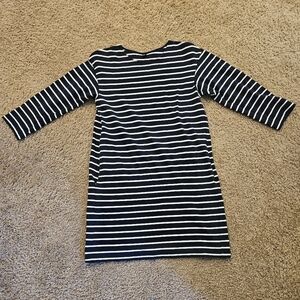 Uniqlo Brand Striped Navy and White Dress w/ Pockets, Size Small